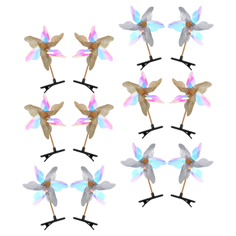 12 Pcs Windmill Hair Clips Glitter Accessories for Girls Bright Silver Gold 6 Each Kids Toys Sweet Playful Teen Young Party
12 Pcs Windmill Hair Clips Glitter Accessories for Girls Bright Silver Gold 6 Each Kids Toys Sweet Playful Teen Young Party