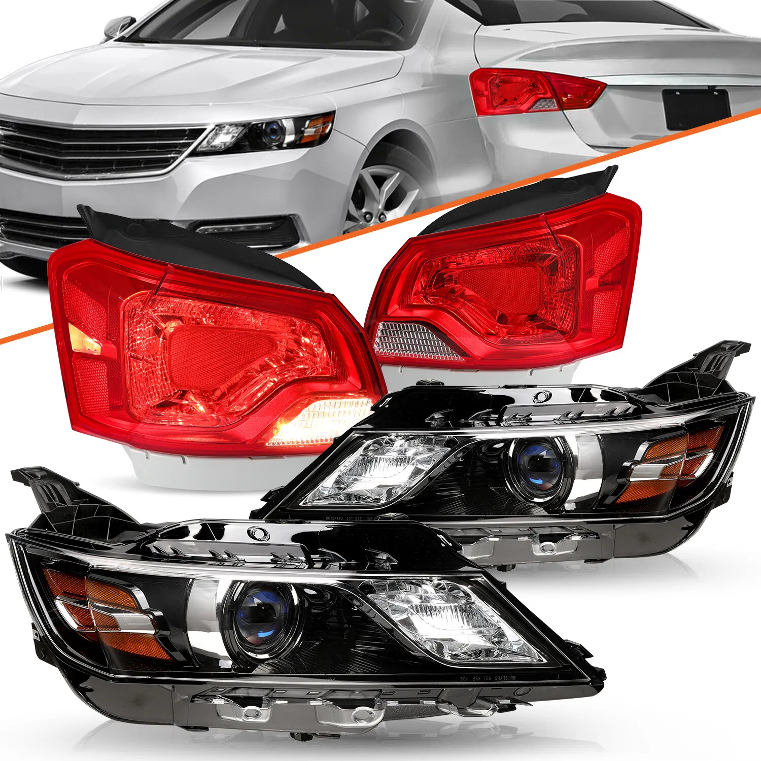 Black Headlights+Tail lights For 2014-2020 Chevy Impala Halogen Left+Right 14-20
Black Headlights+Tail lights For 2014-2020 Chevy Impala Halogen Left+Right 14-20