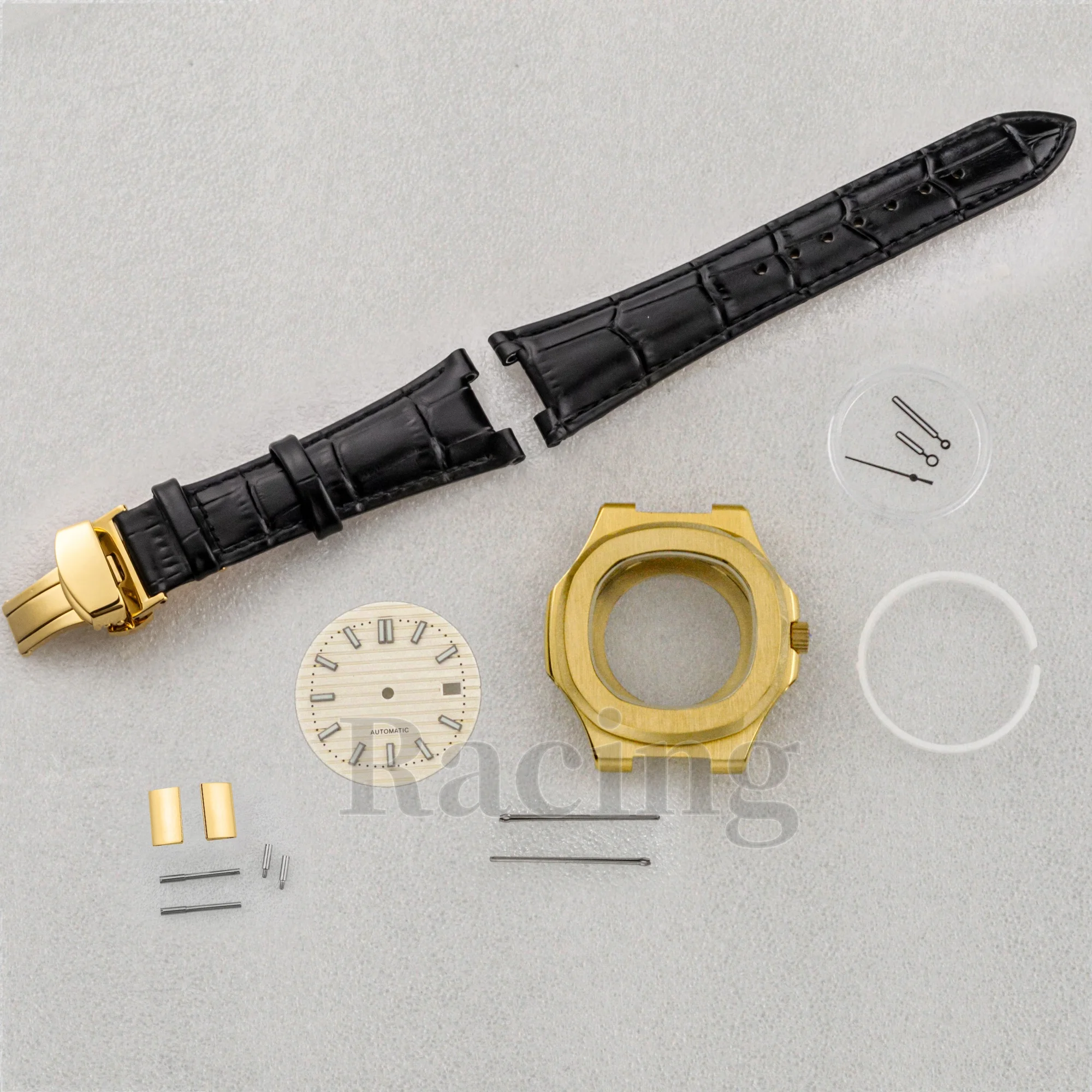 NH35 Case Strap for Nautilus Water Resistant Sapphire Glass Watch Case Genuine Leather Watchband Dial Hands fit NH35/36 Movement
NH35 Case Strap for Nautilus Water Resistant Sapphire Glass Watch Case Genuine Leather Watchband Dial Hands fit NH35/36 Movement