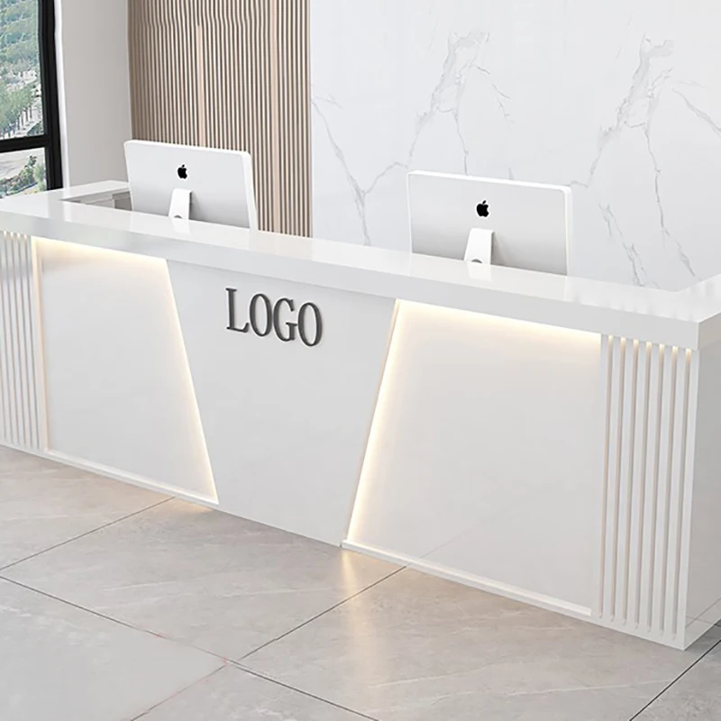Modern Salon Bar Counter Glamour Simple Professional Classic Reception Desk Luxury Commercial Mostrador Commercial Furniture
Modern Salon Bar Counter Glamour Simple Professional Classic Reception Desk Luxury Commercial Mostrador Commercial Furniture