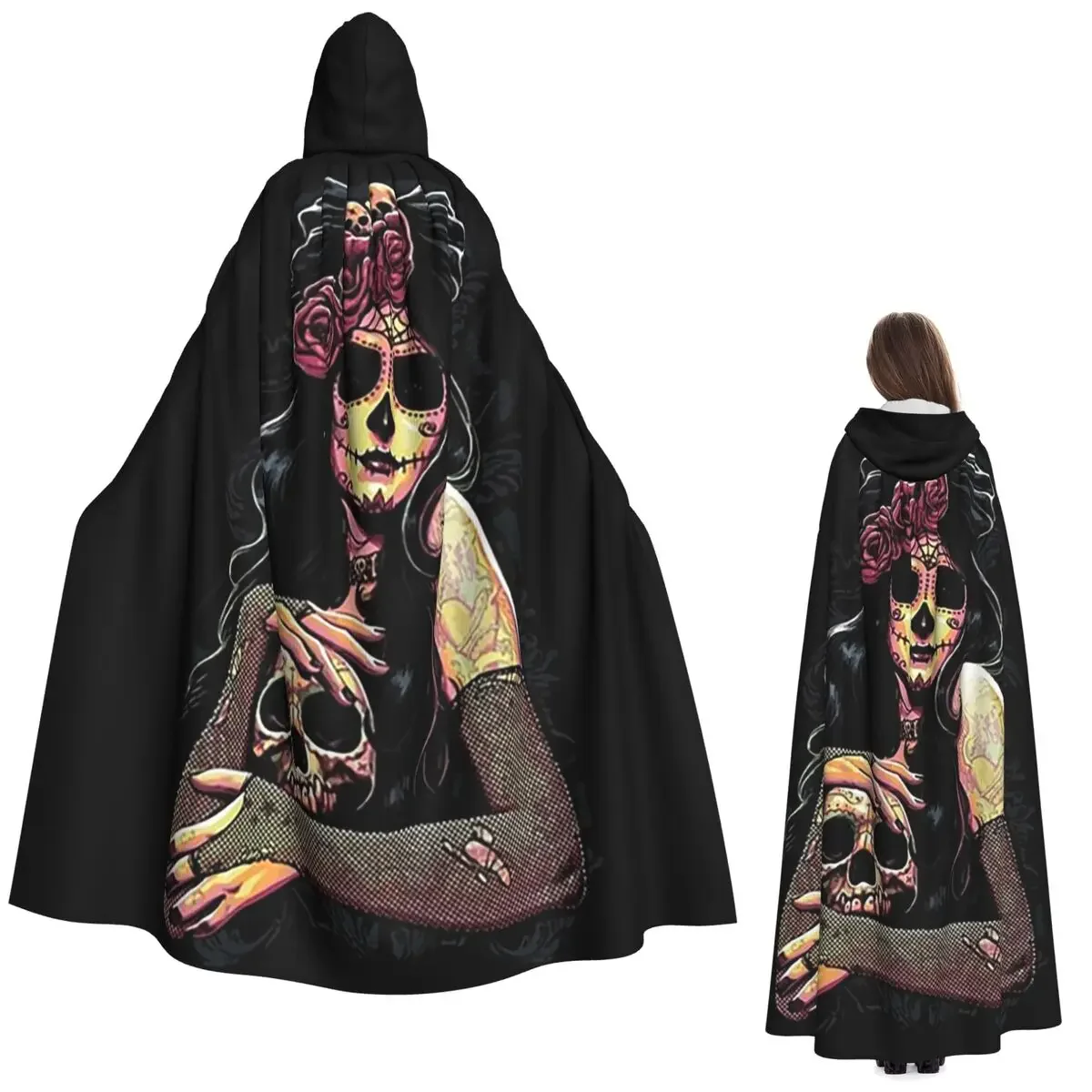 Длинный плащ с капюшоном и черепом для девочек, средневековый костюм ведьмы, накидка для косплея, накидка на Хэллоуин, вечеринка для взрослых, унисекс
Длинный плащ с капюшоном и черепом для девочек, средневековый костюм ведьмы, накидка для косплея, накидка на Хэллоуин, вечеринка для взрослых, унисекс