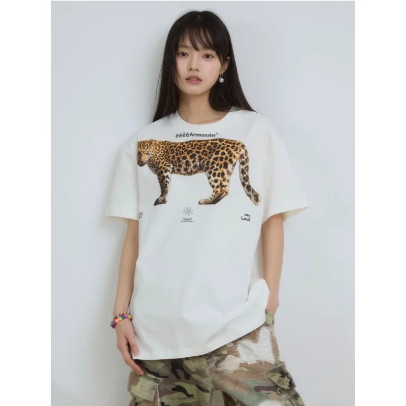 Summer Outfit New Leopard 3D Printed Neutral T-shirt Street Harajuku Comfortable Plus Size Round Neck Short Sleeved Top
Summer Outfit New Leopard 3D Printed Neutral T-shirt Street Harajuku Comfortable Plus Size Round Neck Short Sleeved Top