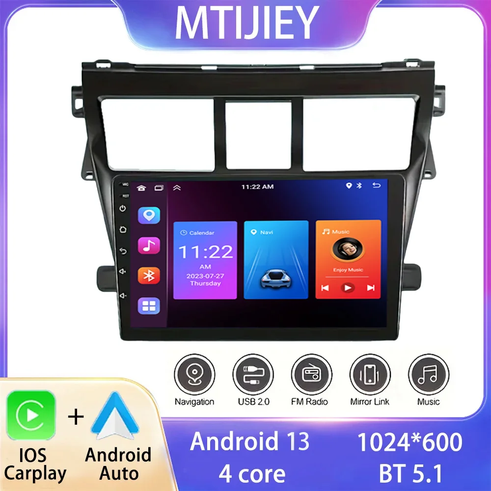 For Toyota Vios 2009-2014 For Android13 2Din Car Stereo Radio For Wireless Car Playback And Android Auto GPS WIFI CARPLAY
For Toyota Vios 2009-2014 For Android13 2Din Car Stereo Radio For Wireless Car Playback And Android Auto GPS WIFI CARPLAY