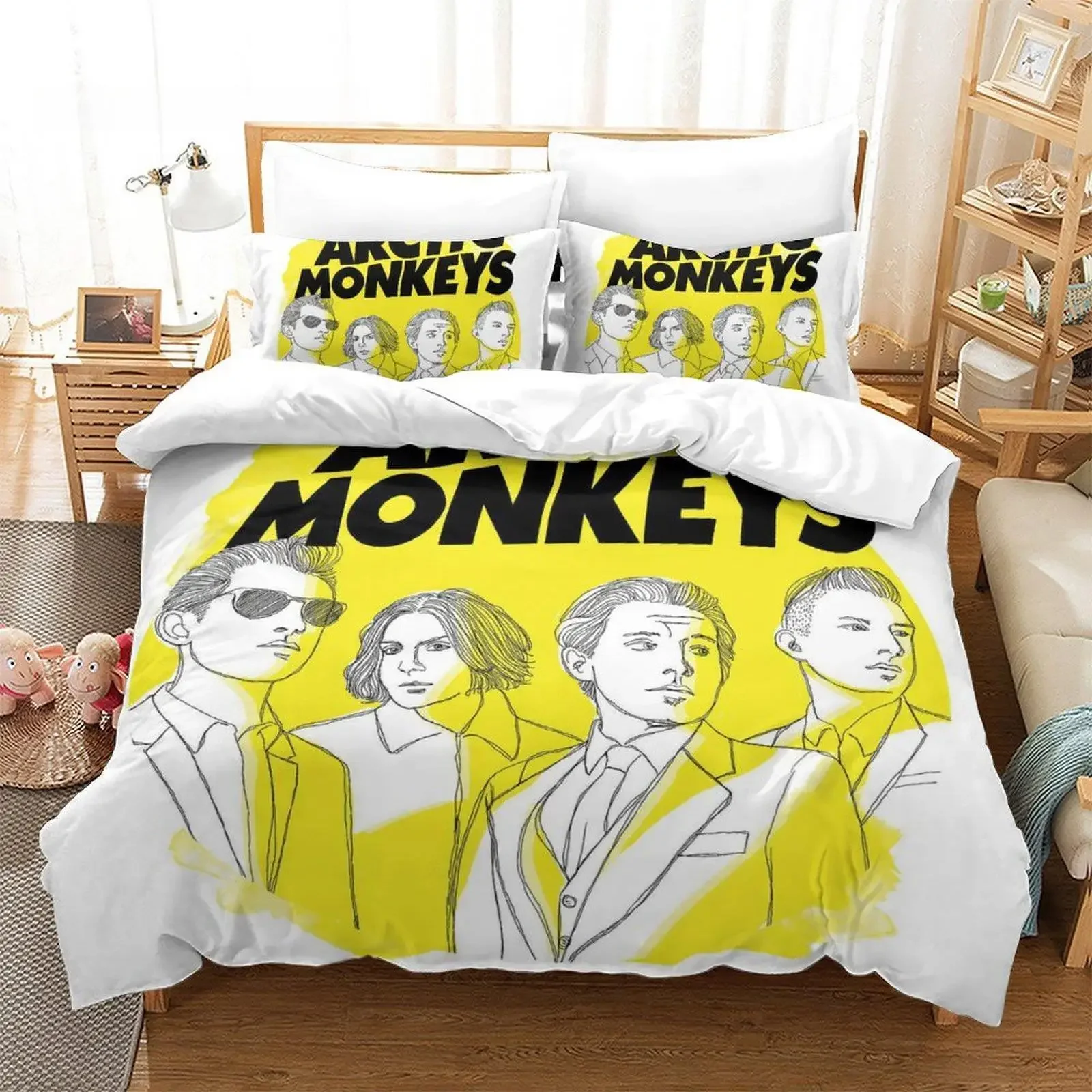 Новый комплект постельного белья Arctic Monkeys Single Twin Full Queen King Size, комплект постельного белья для взрослых и детей, комплекты пододеяльников для спальни, простыня с 3D принтом
Новый комплект постельного белья Arctic Monkeys Single Twin Full Queen King Size, комплект постельного белья для взрослых и детей, комплекты пододеяльников для спальни, простыня с 3D принтом