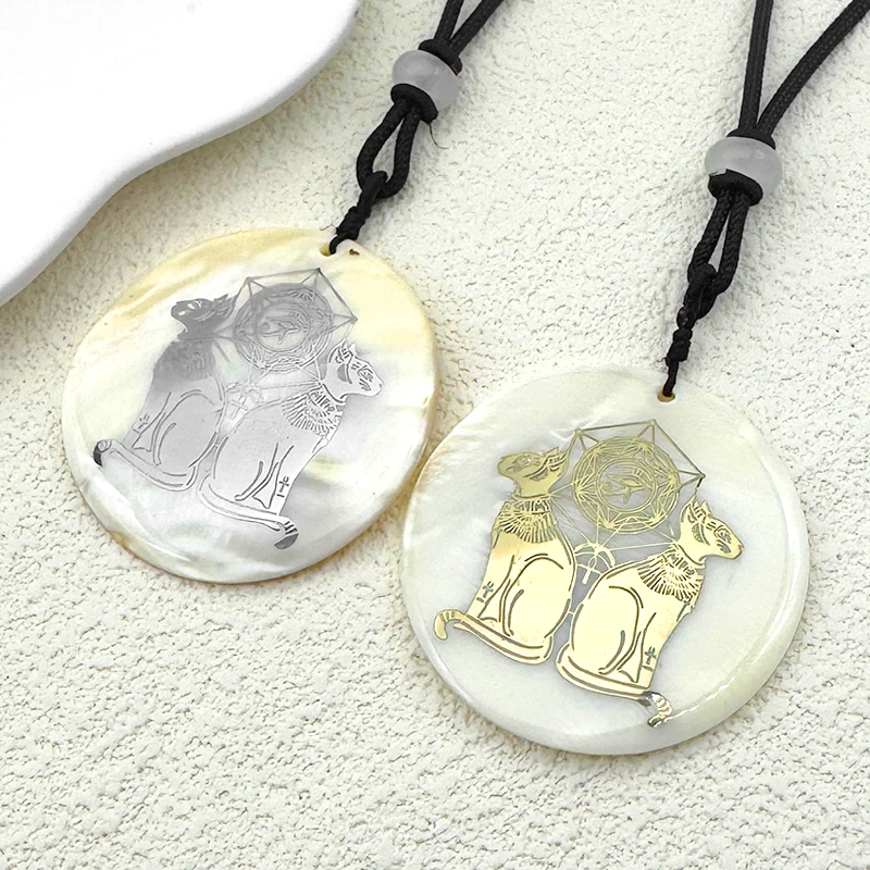 Natural Shell Ancient Egypt Bastet Pendant Necklace for Women Men Gold Color Eye of Horus Ankh Cross Rope Chain Amulet Jewelry
Natural Shell Ancient Egypt Bastet Pendant Necklace for Women Men Gold Color Eye of Horus Ankh Cross Rope Chain Amulet Jewelry