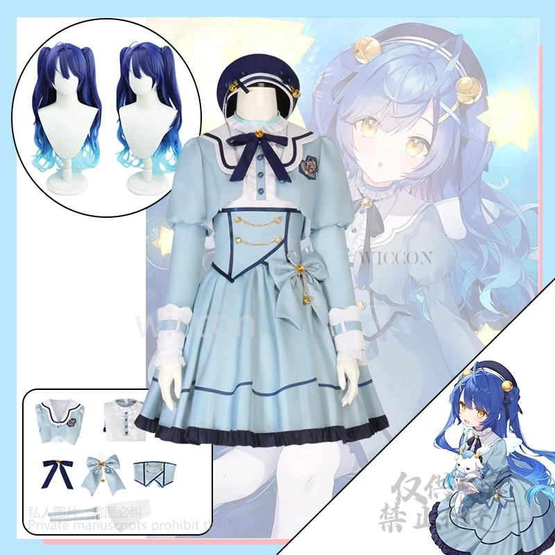 Game Vtuber Cosplay Amamiya Kokoro Costumes Dress Blue Wigs Suit Comic Con Halloween Carnival Uniforms Custome Women Customized
Game Vtuber Cosplay Amamiya Kokoro Costumes Dress Blue Wigs Suit Comic Con Halloween Carnival Uniforms Custome Women Customized
