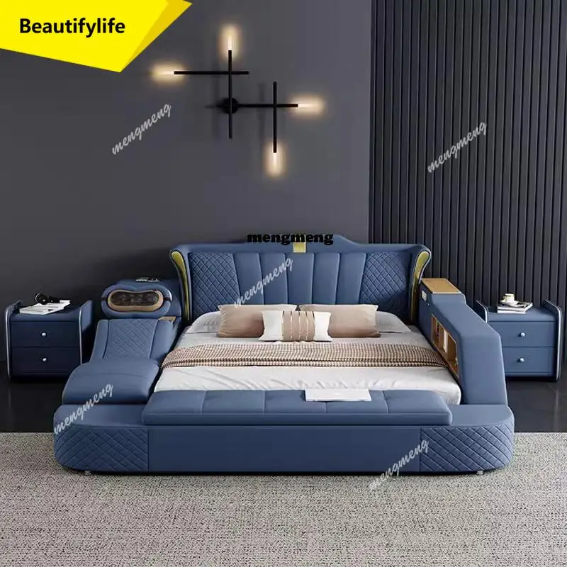 X188 Storage Bedroom Bed Nordic Nightstands Upholstered Headboards Double Frame Bed Multifunctional Luxury Camas De Casal Furnit
X188 Storage Bedroom Bed Nordic Nightstands Upholstered Headboards Double Frame Bed Multifunctional Luxury Camas De Casal Furnit