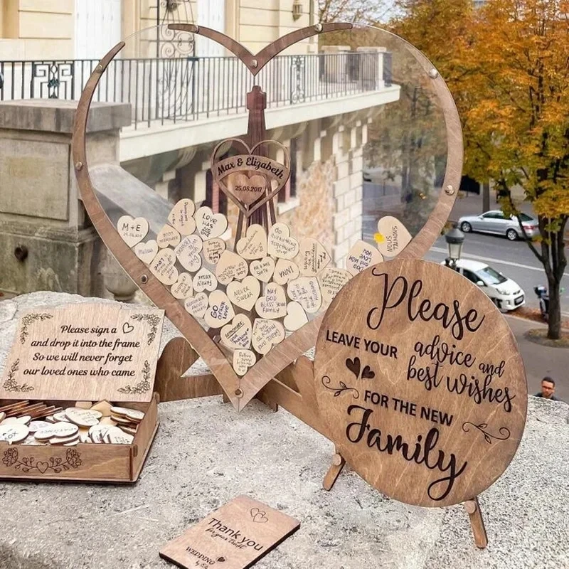 Wedding Guest Book Wooden Sweet Heart-shaped Wedding Guest Book Engraved Transparent Guestbook Weddings Welcome Card Decoration
Wedding Guest Book Wooden Sweet Heart-shaped Wedding Guest Book Engraved Transparent Guestbook Weddings Welcome Card Decoration