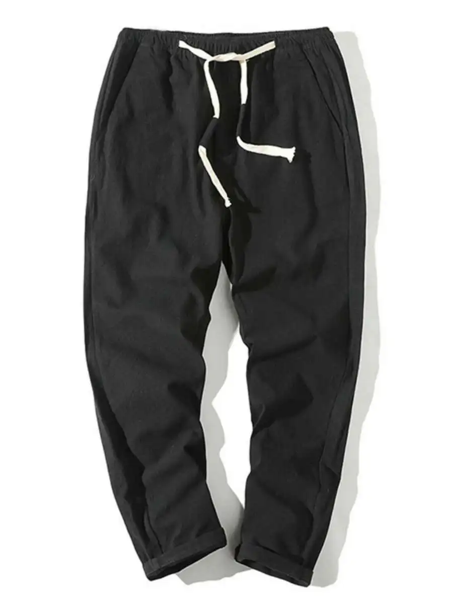 Мужские свободные повседневные брюки Harlan из хлопка и льна, средней посадки, укороченные, с зауженными штанинами, летние, для отдыха, с утолщенной флисовой подкладкой
Мужские свободные повседневные брюки Harlan из хлопка и льна, средней посадки, укороченные, с зауженными штанинами, летние, для отдыха, с утолщенной флисовой подкладкой