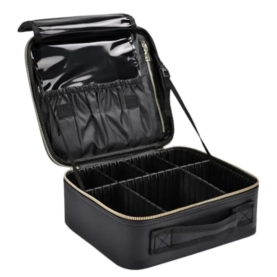 Travel Makeup Bag with Brush Holder, Professional Cosmetic Train Case Organizer for Women, Portable Travel Makeup Brush Carry C
Travel Makeup Bag with Brush Holder, Professional Cosmetic Train Case Organizer for Women, Portable Travel Makeup Brush Carry C