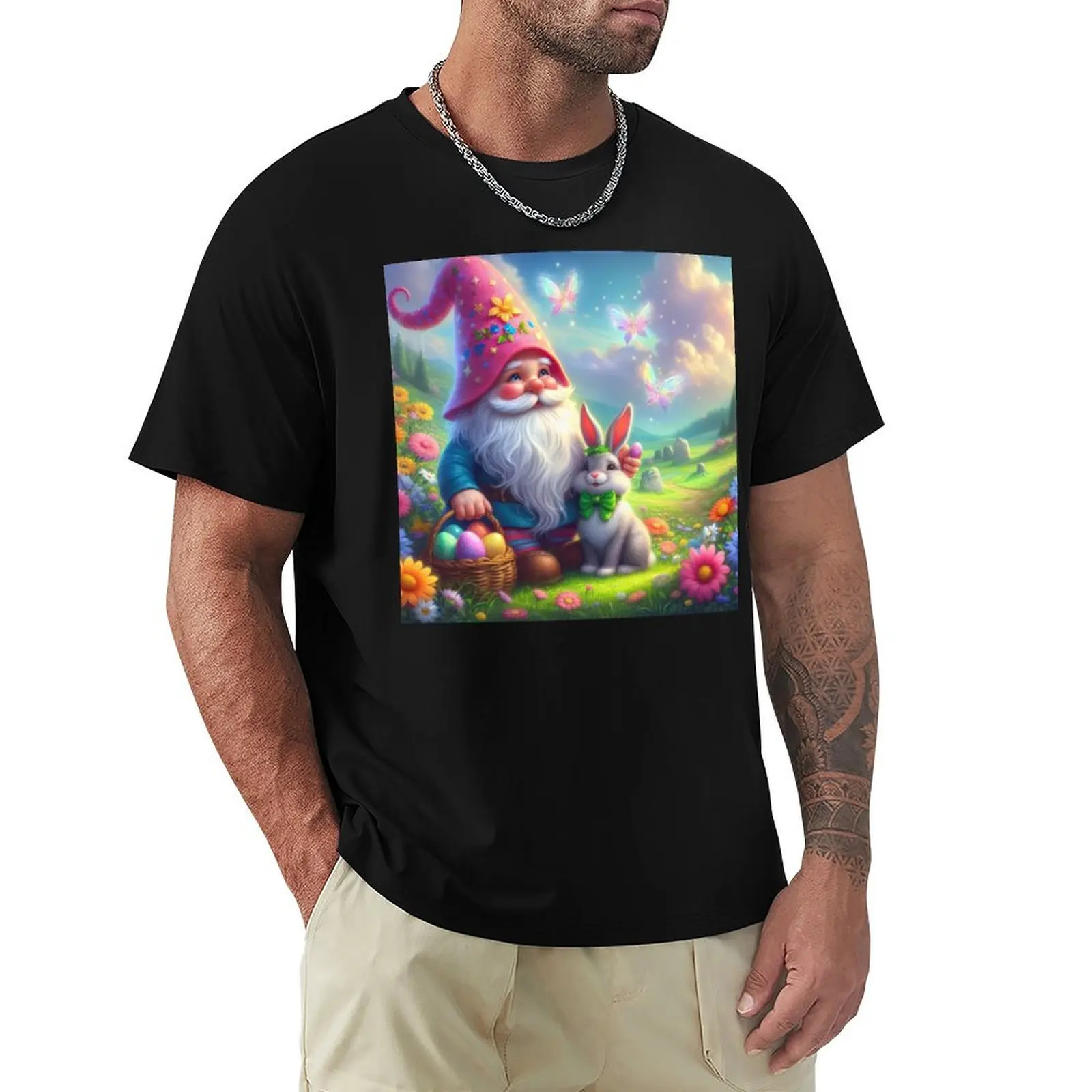 Copy of gnome with Color hat with basket and rabbit happy magical easter landscape T-Shirt Clothing Men's clothing
Copy of gnome with Color hat with basket and rabbit happy magical easter landscape T-Shirt Clothing Men's clothing