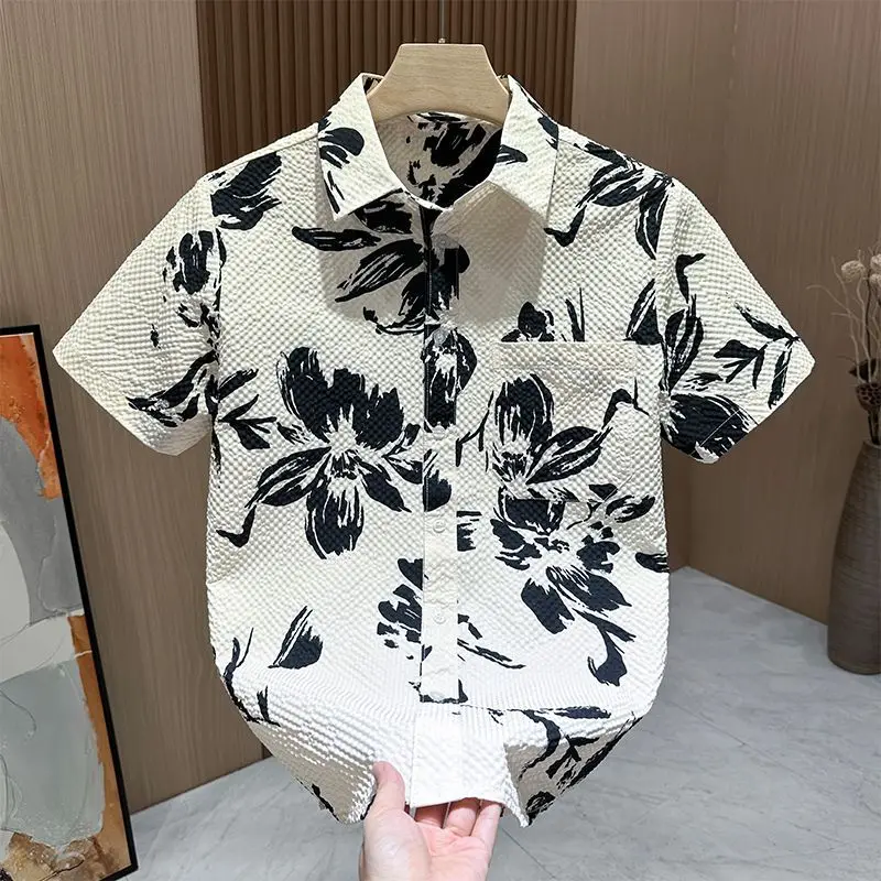 Men Clothing New Summer Fashion Vintage Flower Print Button Up Shirt Male Simple Casual Short Sleeve Pocket Loose All Match Tops
Men Clothing New Summer Fashion Vintage Flower Print Button Up Shirt Male Simple Casual Short Sleeve Pocket Loose All Match Tops