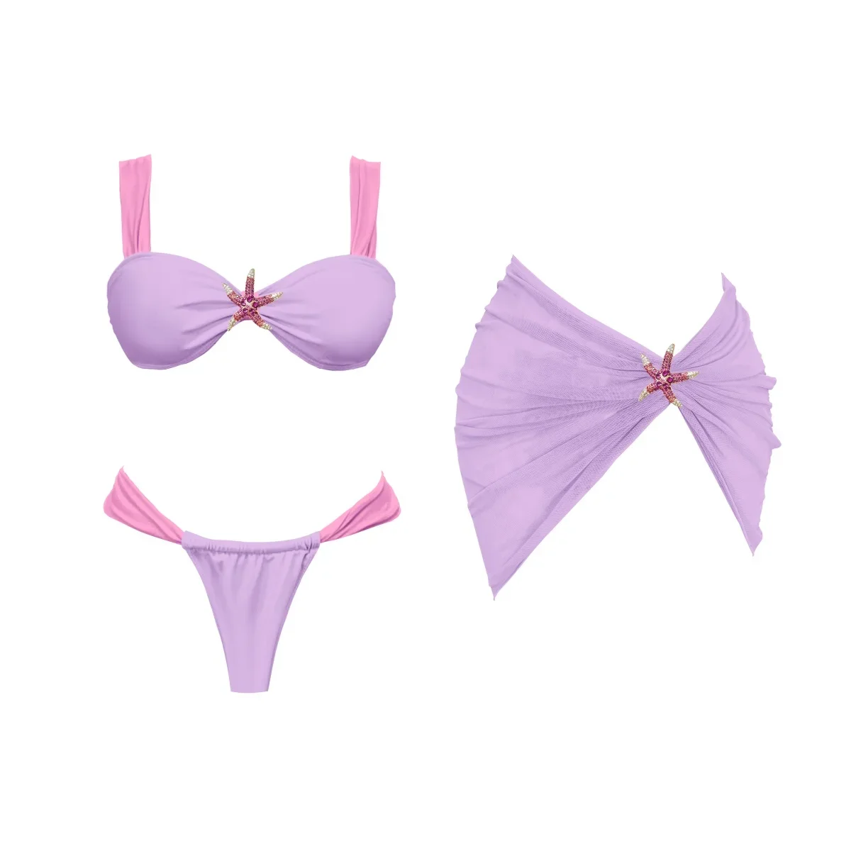 3Pcs Shiny Star Bikini Sexy Women Swimsuit With Mini Skirt Diamond Swimwear Female Biquini Thong Bathing Suit Bodysuit Beachwear
3Pcs Shiny Star Bikini Sexy Women Swimsuit With Mini Skirt Diamond Swimwear Female Biquini Thong Bathing Suit Bodysuit Beachwear