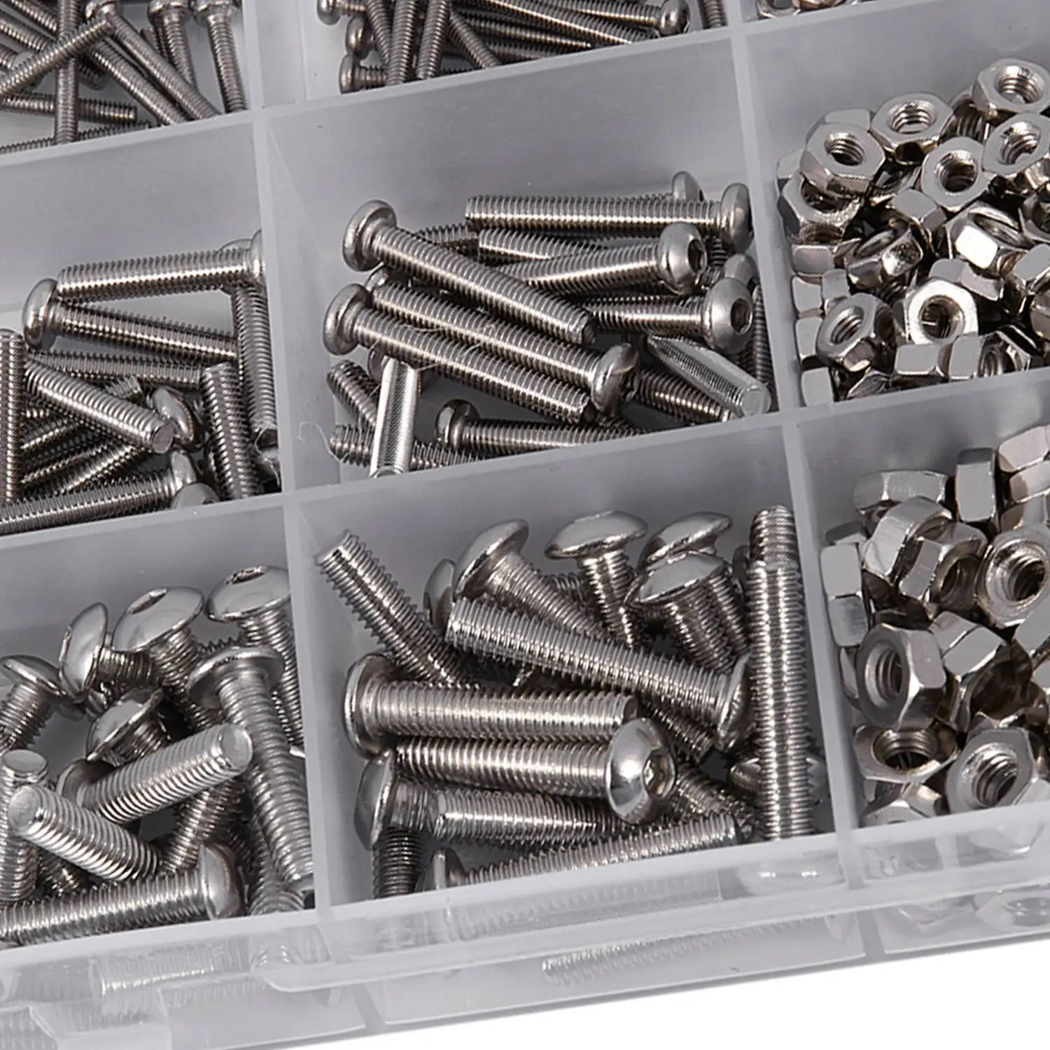 A33R-480Pcs Button Head 12 Sizes Screw And Nuts Kit,M2 M3 Steel Assorted Hex Socket Head Cap Bolts Screws Nuts Assortment Set
A33R-480Pcs Button Head 12 Sizes Screw And Nuts Kit,M2 M3 Steel Assorted Hex Socket Head Cap Bolts Screws Nuts Assortment Set