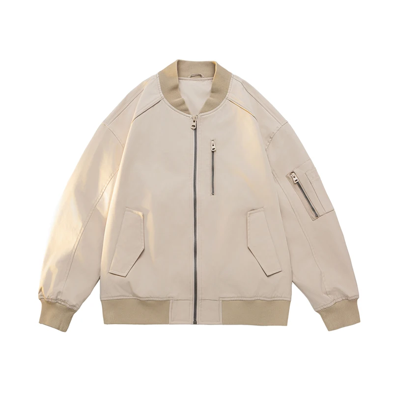 Fashion Spring Autumn Pilot Jacket Stand-up Collar Couple Windbreaker New Solid Vintage Baseball Coat Men Women Bomber Jacket
Fashion Spring Autumn Pilot Jacket Stand-up Collar Couple Windbreaker New Solid Vintage Baseball Coat Men Women Bomber Jacket