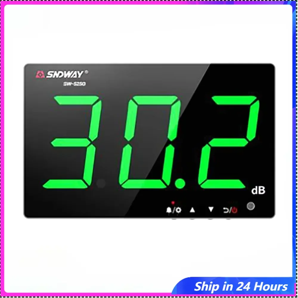 618 Hot Sale SNDWAY SW-525A/B/G Sound Level Meter Digital Decibel Monitor 30-130 DB Noise Gauge Wall Mounted Audio Tester Decibe
618 Hot Sale SNDWAY SW-525A/B/G Sound Level Meter Digital Decibel Monitor 30-130 DB Noise Gauge Wall Mounted Audio Tester Decibe