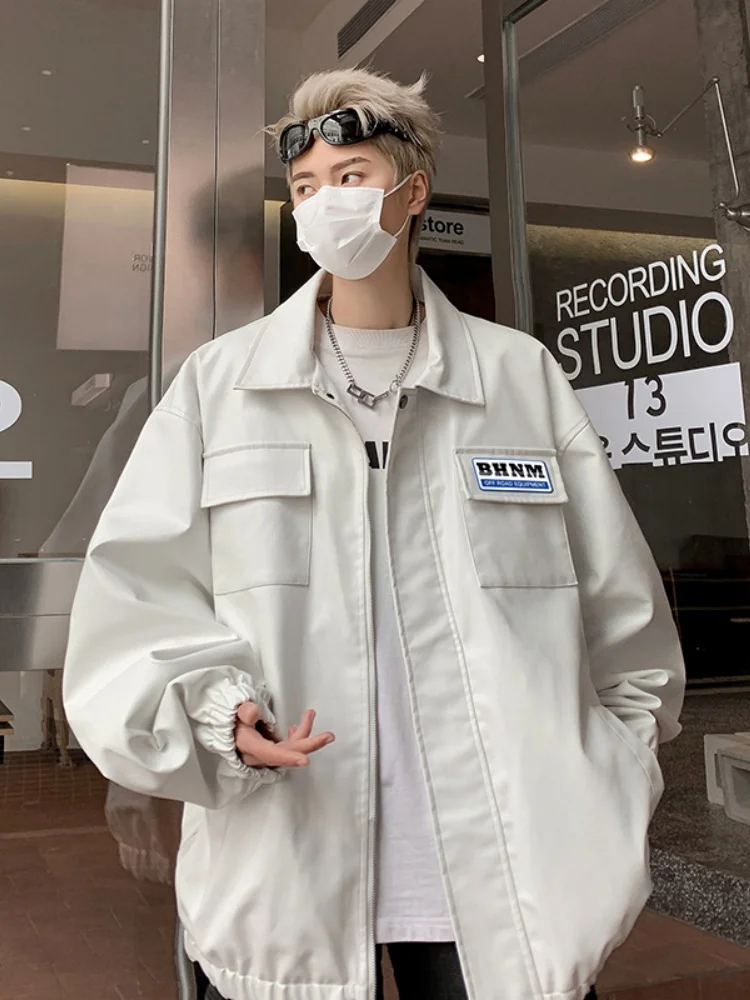 American Retro Motorcycle Leather Jaet Men's High-End Loose Workwear Outerwear Spring Autumn Sle PU Leather Jaet
American Retro Motorcycle Leather Jaet Men's High-End Loose Workwear Outerwear Spring Autumn Sle PU Leather Jaet