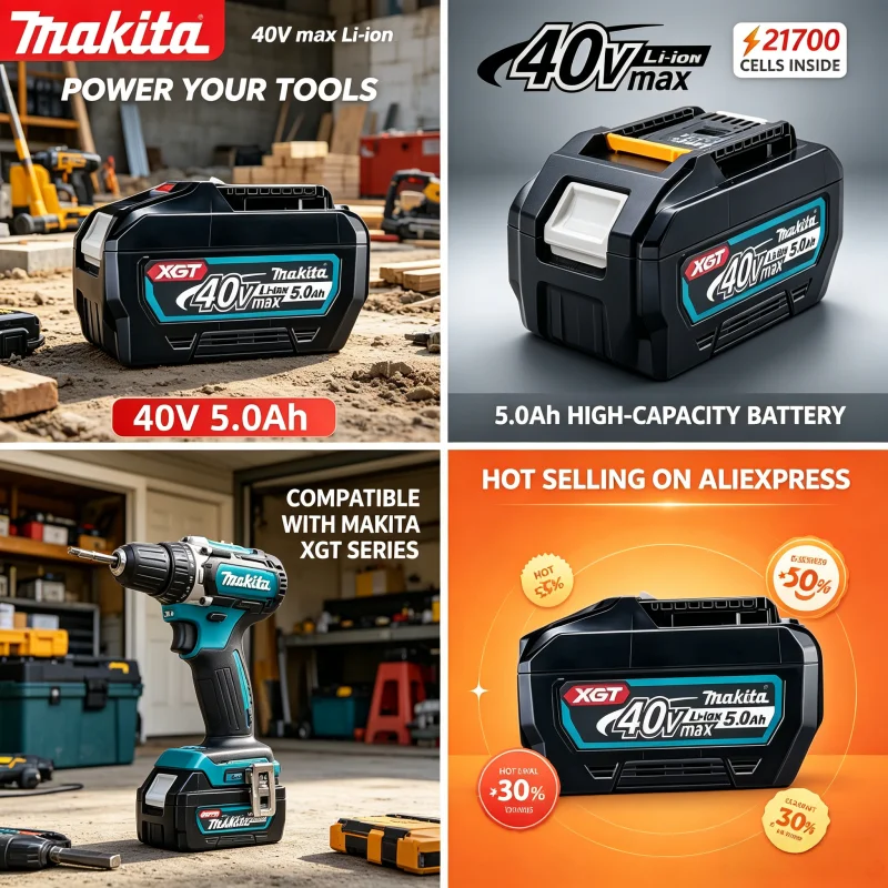 Authentic Original 18V 6.0Ah Li-ion Battery for Makita, replaces BL1860 BL1430 BL1840, safe low self-discharge LXT battery pack
Authentic Original 18V 6.0Ah Li-ion Battery for Makita, replaces BL1860 BL1430 BL1840, safe low self-discharge LXT battery pack