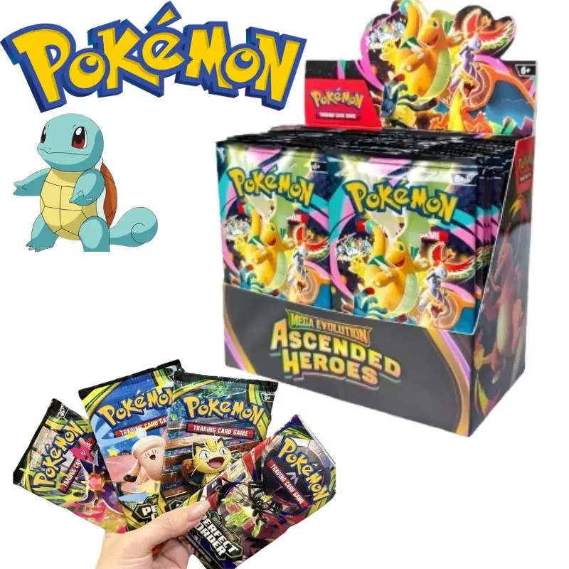 360 шт. английских карт Pokémon TCG: Mega Evolution Perfect Order, Ascended Heroes, бустер-бокс, 36 упаковок, подарки, игрушки
360 шт. английских карт Pokémon TCG: Mega Evolution Perfect Order, Ascended Heroes, бустер-бокс, 36 упаковок, подарки, игрушки