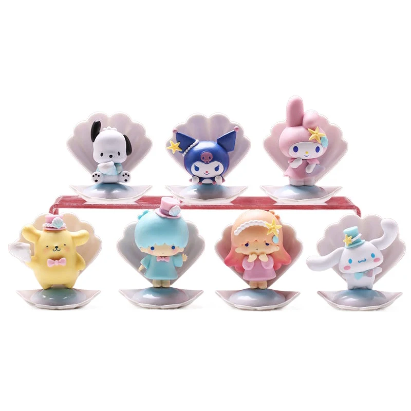 Sanrio Series Handmade Shell Decoration Melody Holiday Kuromi Cinnamoroll Pacha Dog Beach Scene Ornament Gift Toy 7-piece Set
Sanrio Series Handmade Shell Decoration Melody Holiday Kuromi Cinnamoroll Pacha Dog Beach Scene Ornament Gift Toy 7-piece Set