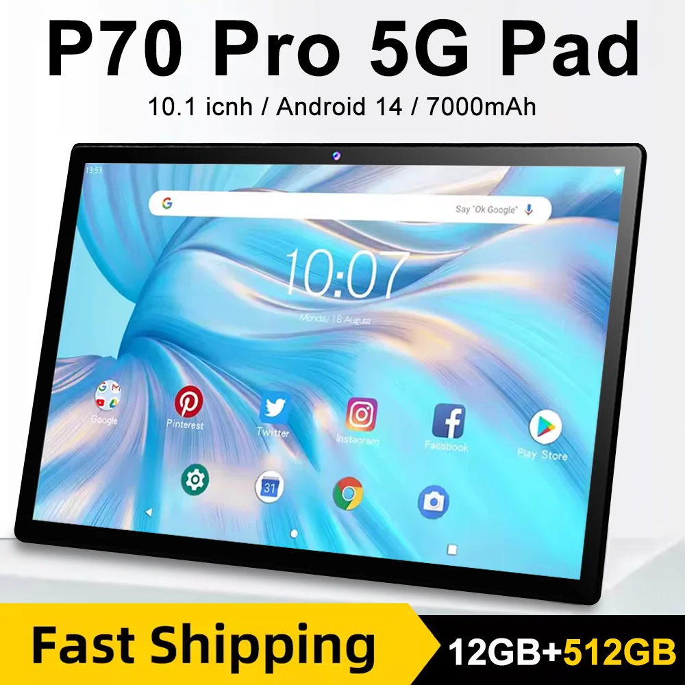 5G Pad New 10.1-inch Tablet PC 12GB RAM 512 ROM Supports SIM Crad video Call Dual cameras Google Play Android 14 7000mAh Battery
5G Pad New 10.1-inch Tablet PC 12GB RAM 512 ROM Supports SIM Crad video Call Dual cameras Google Play Android 14 7000mAh Battery