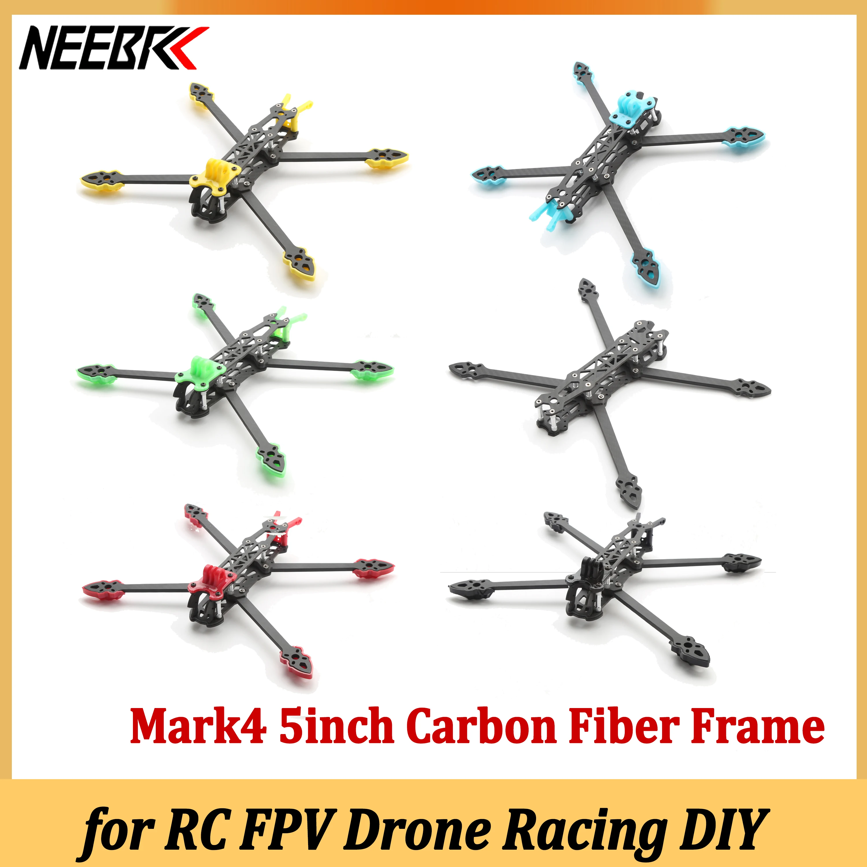 Mark4 5inch 225mm FPV Drone Quadcopter Frame Kit Print Part Wheelbase 5mm Arm for RC Racing Four-axle Plane Freestyle DIY
Mark4 5inch 225mm FPV Drone Quadcopter Frame Kit Print Part Wheelbase 5mm Arm for RC Racing Four-axle Plane Freestyle DIY