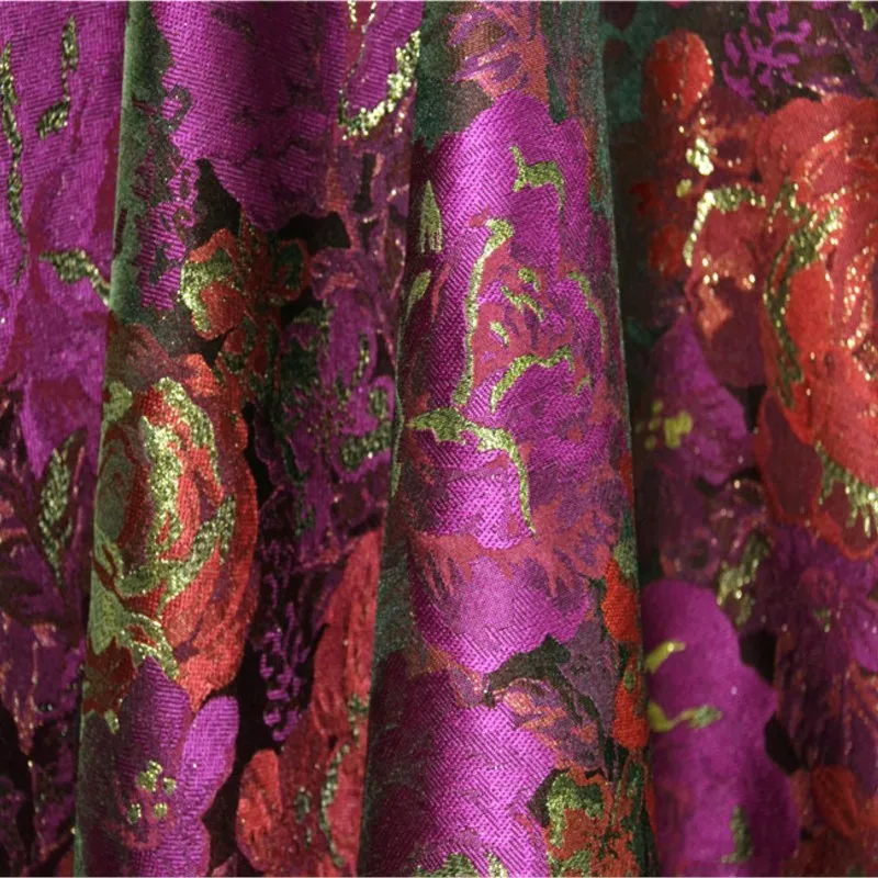 Elegant purple dark red gold shiny silk double-sided three-dimensional fashion fabric coat skirt cheongsam and windbreaker
Elegant purple dark red gold shiny silk double-sided three-dimensional fashion fabric coat skirt cheongsam and windbreaker