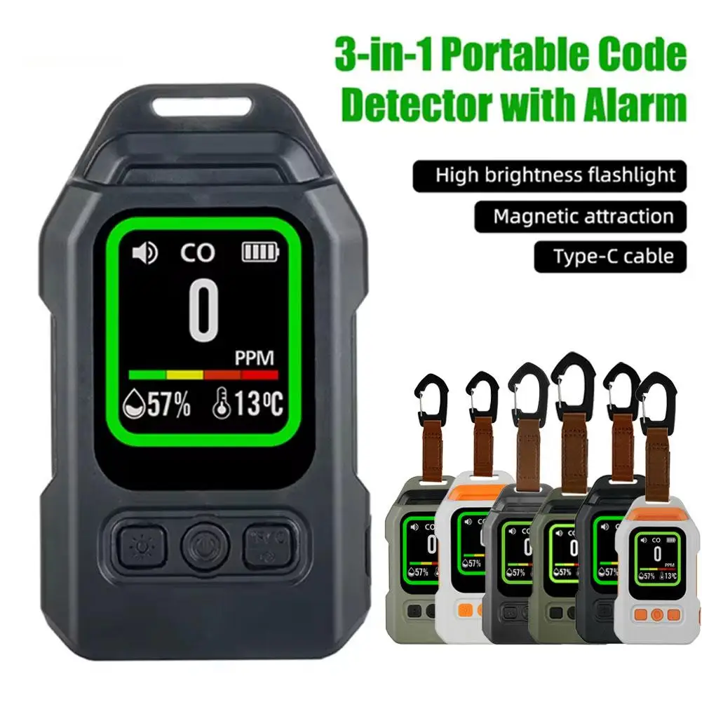 4-in-1 Gas Detector - Portable CO & CO2 Carbon Monoxide Dioxide Monitor with Alarm, Magnetic Back & Long Standby
4-in-1 Gas Detector - Portable CO & CO2 Carbon Monoxide Dioxide Monitor with Alarm, Magnetic Back & Long Standby