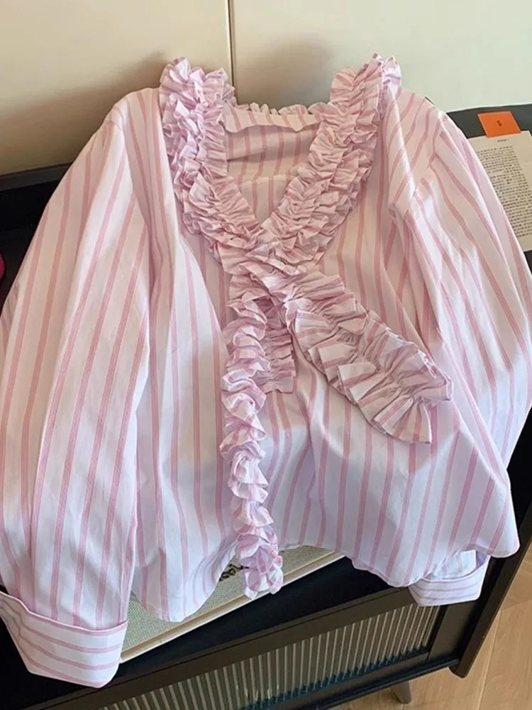 2025 NEW Women Spring Elegant Floral stripe Tops Pink Sexy Fashion Summer V-neck Commuting Temperament Shirts Tops
2025 NEW Women Spring Elegant Floral stripe Tops Pink Sexy Fashion Summer V-neck Commuting Temperament Shirts Tops