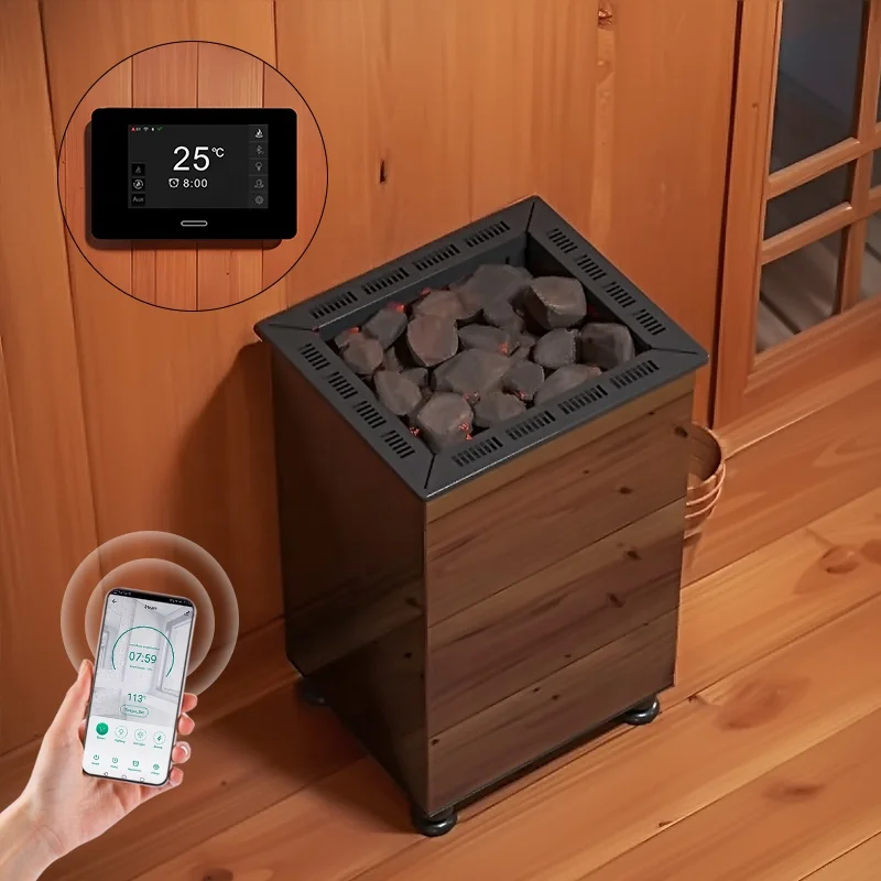 STEPON Manufacturer WiFi APP Control Sauna Stove Heater Sauna Oven Oem Odm 4.5KW 6KW 9KW 12KW 15KW 18KW Sauna Heater
STEPON Manufacturer WiFi APP Control Sauna Stove Heater Sauna Oven Oem Odm 4.5KW 6KW 9KW 12KW 15KW 18KW Sauna Heater