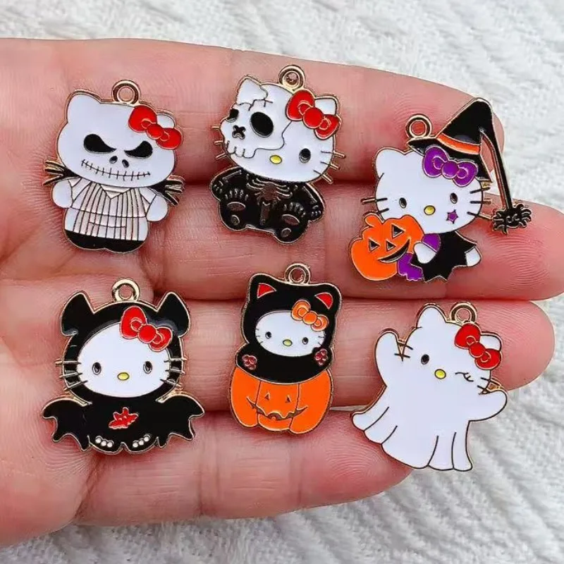 12/60PCS Halloween KT Cat DIY Accessories Devil Ghost Katie Alloy Drip Oil Bag Decoration Necklace Pendant
12/60PCS Halloween KT Cat DIY Accessories Devil Ghost Katie Alloy Drip Oil Bag Decoration Necklace Pendant