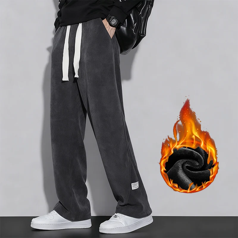 Мужские осенне-зимние термоспортивные штаны, мужские удобные свободные прямые широкие брюки, эластичные эластичные черные серые брюки
Мужские осенне-зимние термоспортивные штаны, мужские удобные свободные прямые широкие брюки, эластичные эластичные черные серые брюки