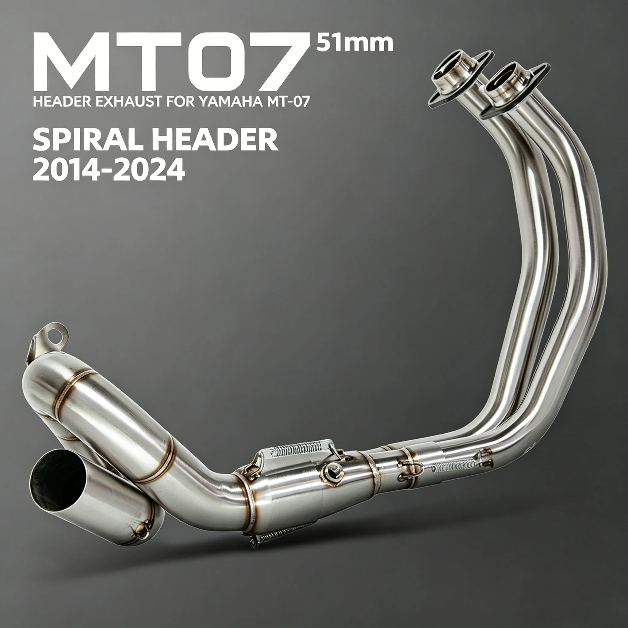 For Yamaha MT07 FZ07 XSR700 Tracer 700/GT MT-07 Motorcycle Exhaust Kit Racing Escape Line 51MM Interface Rotate Front Line Pipe
For Yamaha MT07 FZ07 XSR700 Tracer 700/GT MT-07 Motorcycle Exhaust Kit Racing Escape Line 51MM Interface Rotate Front Line Pipe