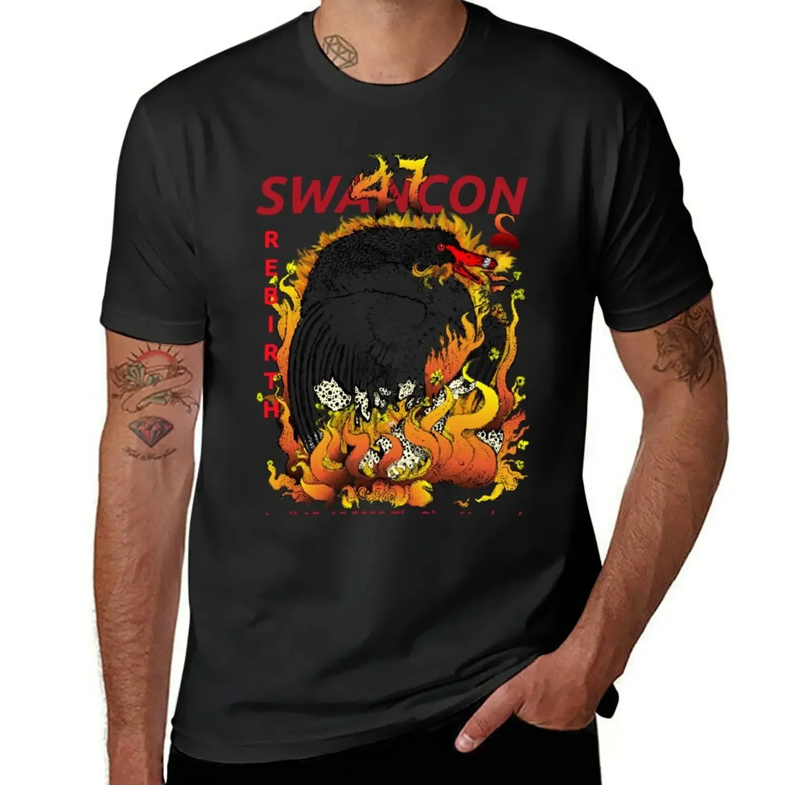 Возрождение Swancon 47 2023 года! Футболка для мальчиков с животным принтом, объемная блузка, мужская одежда
Возрождение Swancon 47 2023 года! Футболка для мальчиков с животным принтом, объемная блузка, мужская одежда