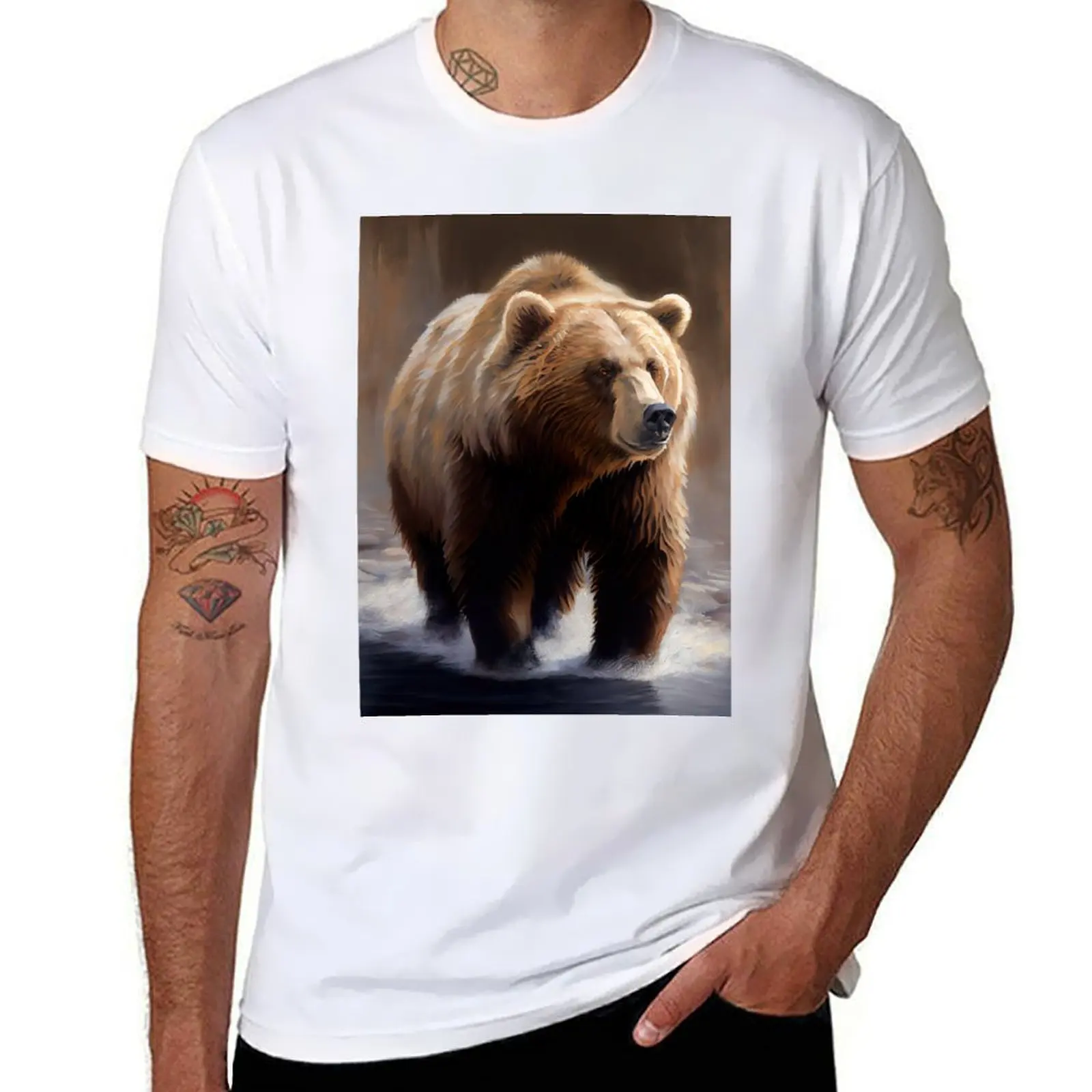Arctic Brown Bear V1 - Oil Paint T-Shirt t shirts for man graphic vintage man t shirt designer man t shirt heavy cotton T-Shirt
Arctic Brown Bear V1 - Oil Paint T-Shirt t shirts for man graphic vintage man t shirt designer man t shirt heavy cotton T-Shirt