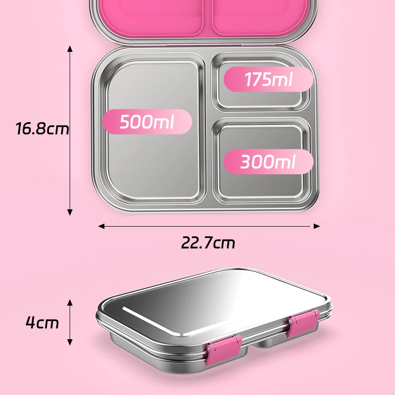Stainless Steel Leakproof Bento Lunch Box, Sandwich Friendly, Food Safe, Compact, Perfect for Kids Lunch, Adult Lunch
Stainless Steel Leakproof Bento Lunch Box, Sandwich Friendly, Food Safe, Compact, Perfect for Kids Lunch, Adult Lunch