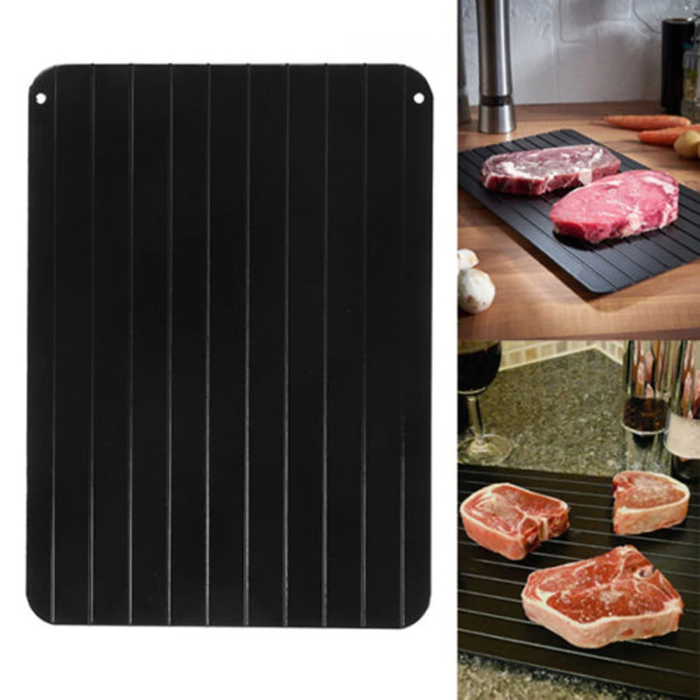 【35.5X20.5X0.3Cm Black】Aluminum Quick Thawing Plate Fast Defrosting Tray For Meat Fish Vegetables Defrosting Plate Board
【35.5X20.5X0.3Cm Black】Aluminum Quick Thawing Plate Fast Defrosting Tray For Meat Fish Vegetables Defrosting Plate Board