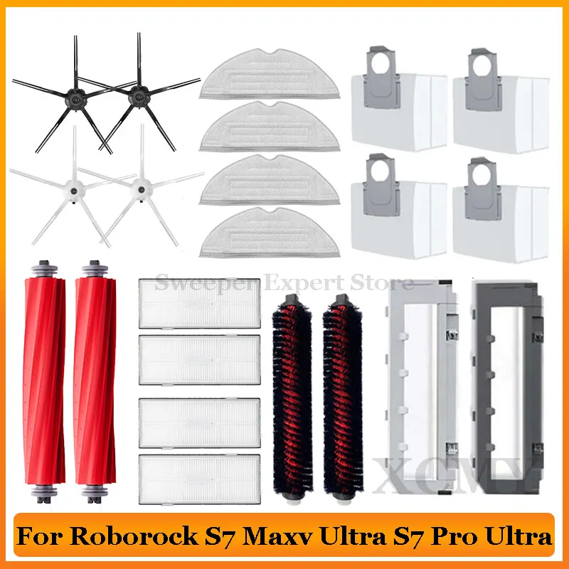For Roborock S7 Maxv Ultra S7 Pro Ultra Robot Vacuum Cleaner Part Main / Side Brush Mop Cloth Cleaning Rolling Brush Accessories
For Roborock S7 Maxv Ultra S7 Pro Ultra Robot Vacuum Cleaner Part Main / Side Brush Mop Cloth Cleaning Rolling Brush Accessories