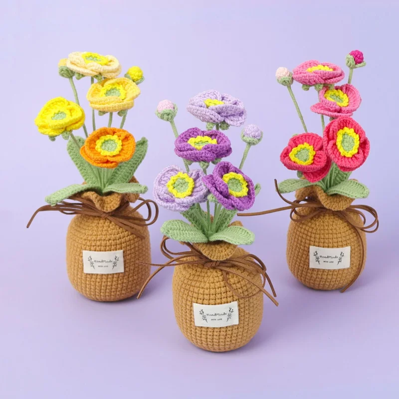 Handmade Crochet Gradient Poppy Large Vase Artificial Flower Home Decoration Wedding Ornament Holiday Gift
Handmade Crochet Gradient Poppy Large Vase Artificial Flower Home Decoration Wedding Ornament Holiday Gift