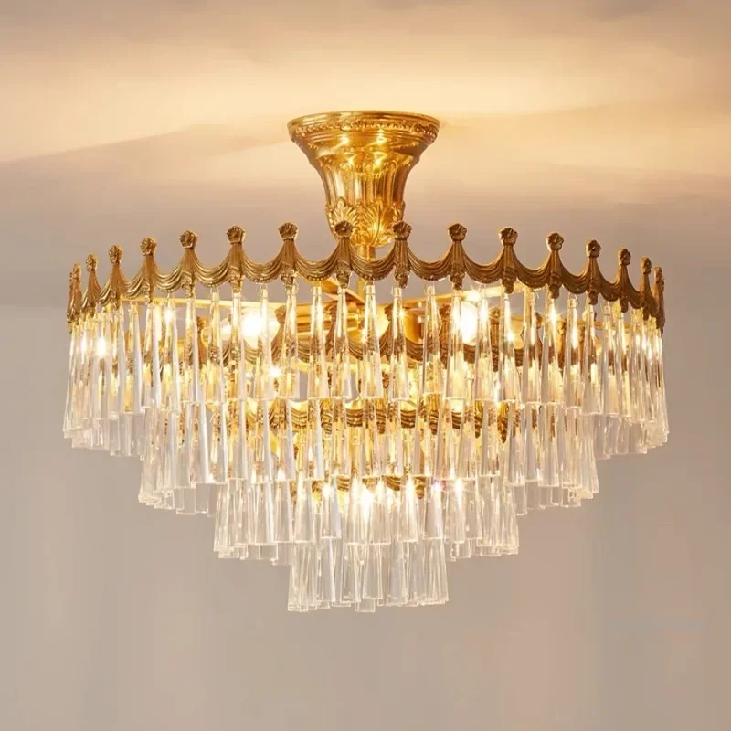 GHJUYIOL French crystal ceiling light, European luxury villa bedroom, study, entrance hall lighting, light luxury light
GHJUYIOL French crystal ceiling light, European luxury villa bedroom, study, entrance hall lighting, light luxury light