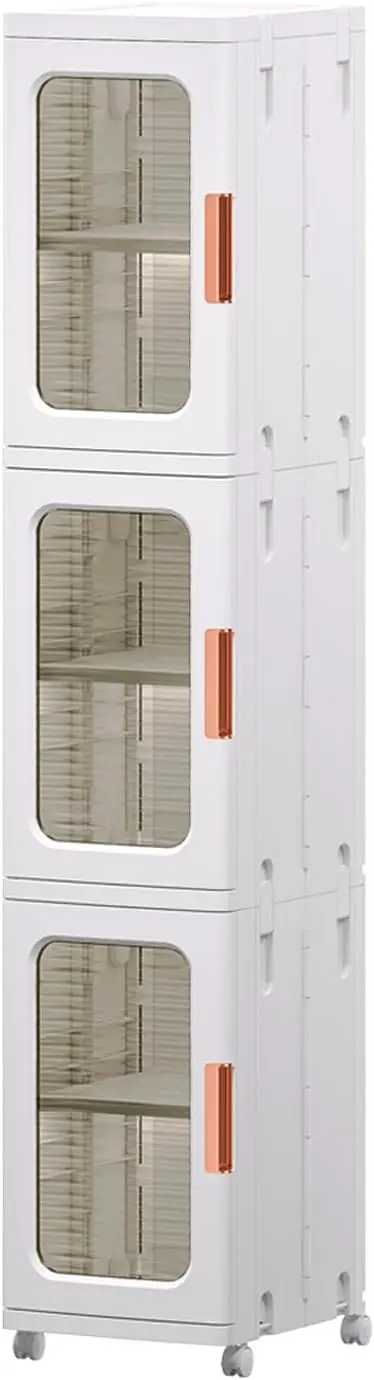 Narrow Storage Cabinet with Doors and Shelves Tall Skinny Bathroom Kitchen Organizer 3 Layer White
Narrow Storage Cabinet with Doors and Shelves Tall Skinny Bathroom Kitchen Organizer 3 Layer White