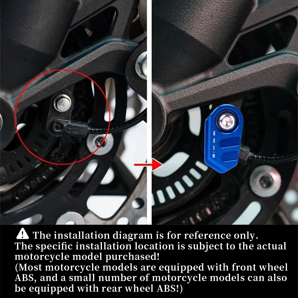 Motorcycle CNC Aluminum ABS Sensor Cover Anodized Front Rear For Suzuki GSX8R 2023-2026 Upgrade Accessories
Motorcycle CNC Aluminum ABS Sensor Cover Anodized Front Rear For Suzuki GSX8R 2023-2026 Upgrade Accessories