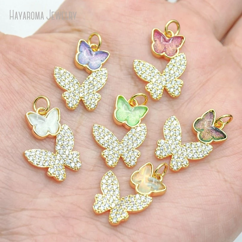 10Pcs Wholesale Pendant Metal Cubic Zirconia Invisible Setting Copper Jewelry Gold Color Insect Butterfly Charms
10Pcs Wholesale Pendant Metal Cubic Zirconia Invisible Setting Copper Jewelry Gold Color Insect Butterfly Charms