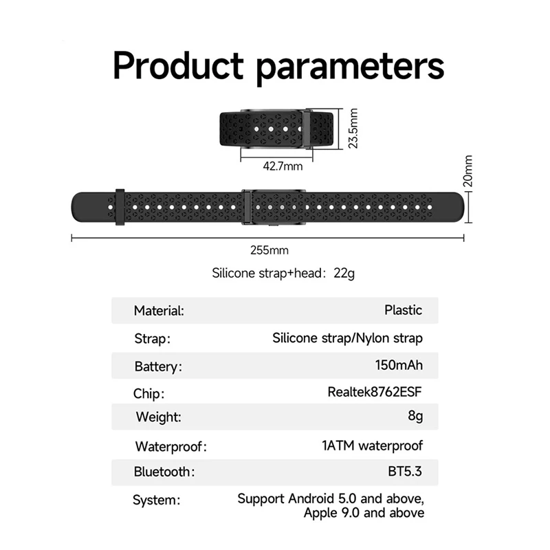 Браслет для здоровья, фитнес-трекер, безэкранные умные часы для мужчин и женщин, спортивный монитор сердечного ритма, браслет для активности Orange-A09I
Браслет для здоровья, фитнес-трекер, безэкранные умные часы для мужчин и женщин, спортивный монитор сердечного ритма, браслет для активности Orange-A09I