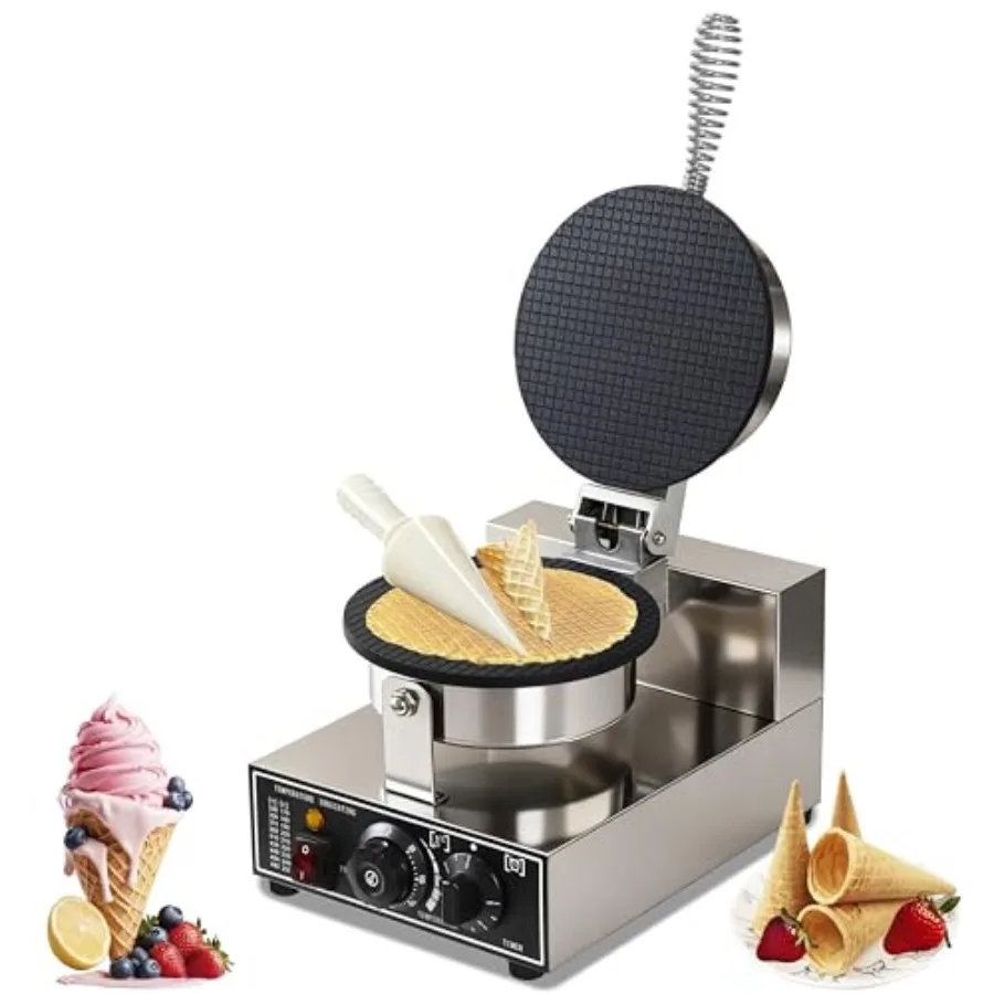 110V Electric Ice Cream Cone Maker 1300W Commercial Waffle Cone Machine 1300W Electric Stainless Steel Egg Cone Baker Non Stick
110V Electric Ice Cream Cone Maker 1300W Commercial Waffle Cone Machine 1300W Electric Stainless Steel Egg Cone Baker Non Stick