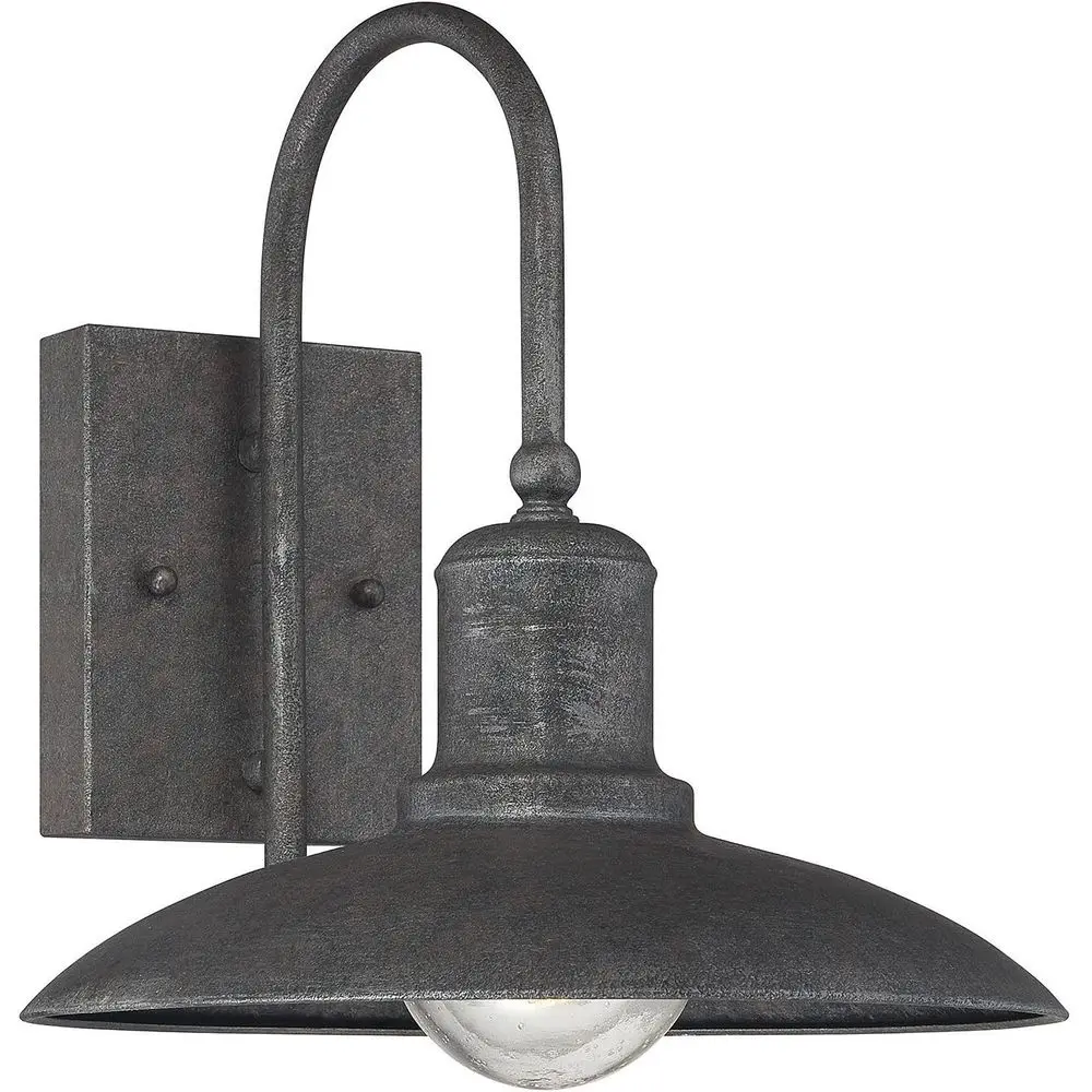 Vintage-Style Outdoor Metal Wall Lantern, Industrial-Inspired, 1-Light, 60W, 11 H x 11 W, Artisan Rust Finish
Vintage-Style Outdoor Metal Wall Lantern, Industrial-Inspired, 1-Light, 60W, 11 H x 11 W, Artisan Rust Finish
