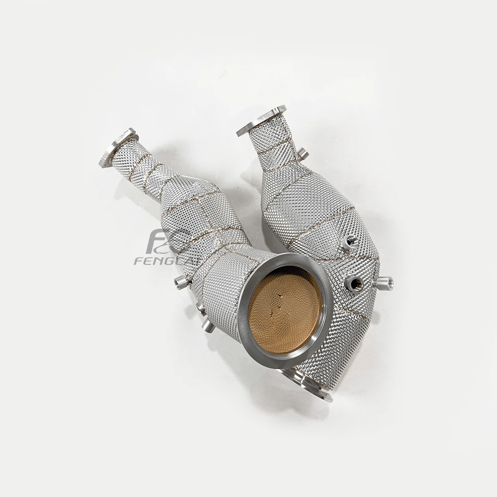 High-flow exhaust system catalytic converter for Audi Rs6 C8 4.0T 2020-2024 stainless steel insulated without engine fault light 
High-flow exhaust system catalytic converter for Audi Rs6 C8 4.0T 2020-2024 stainless steel insulated without engine fault light