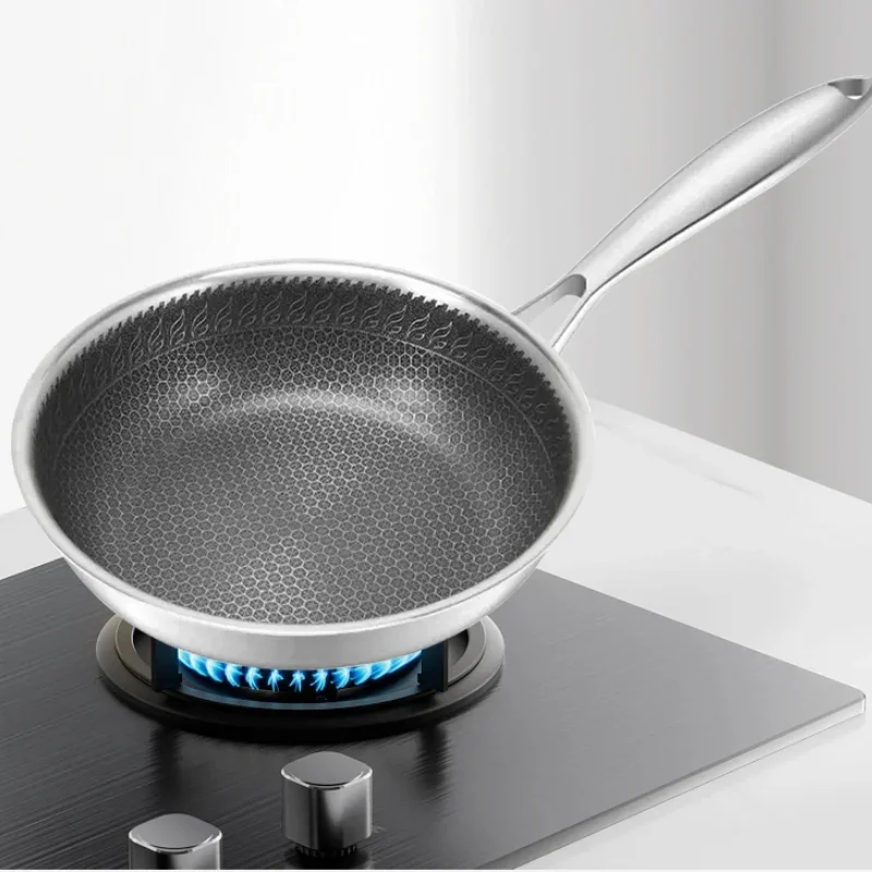 24/26CM Frying Pan Food Grade 304 Stainless Steel Non-Stick Honeycomb Pot Bottom Compatible with Induction and Gas
24/26CM Frying Pan Food Grade 304 Stainless Steel Non-Stick Honeycomb Pot Bottom Compatible with Induction and Gas