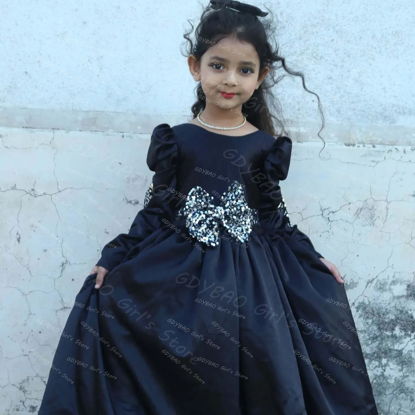 Customized Girls Party Dress Elegant Full Sleeve Sequin Bow Birthday Pageant Frock Kids Navy Blue Princess Flower Girl Dress
Customized Girls Party Dress Elegant Full Sleeve Sequin Bow Birthday Pageant Frock Kids Navy Blue Princess Flower Girl Dress