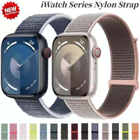 Apple Watch 용 나일론 루프 스트랩 10 9 8 7 46mm 45mm 41mm 벨트 Ultra 2 49mm 스트랩 밴드 iWatch 6 5 4 3 SE 44mm 42mm 40mm Correa